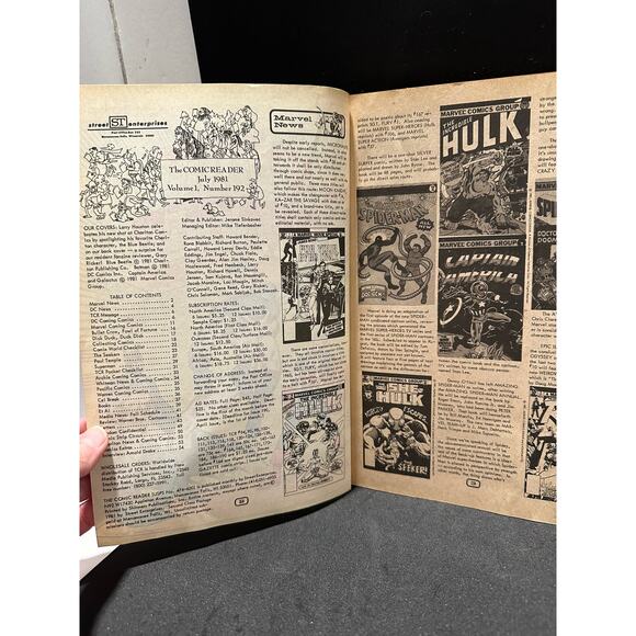 The Comic Reader No. 192‎ July 1981 Volume 1 Marvel Batman Capt America - Picture 8 of 8